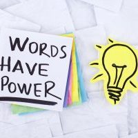 Words Have Power / Motivational Business Phrase Note